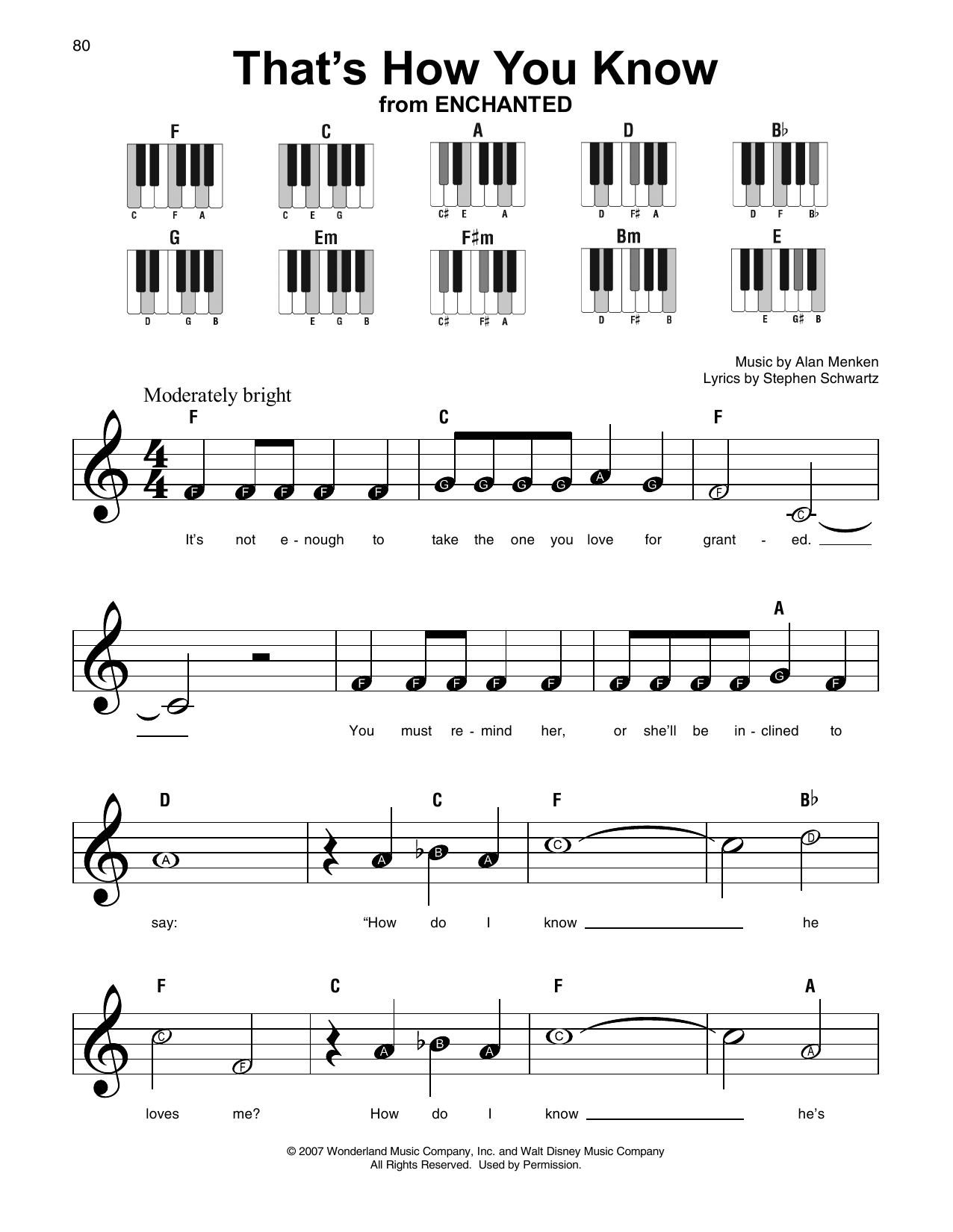 Download Stephen Schwartz That's How You Know (from Enchanted) Sheet Music