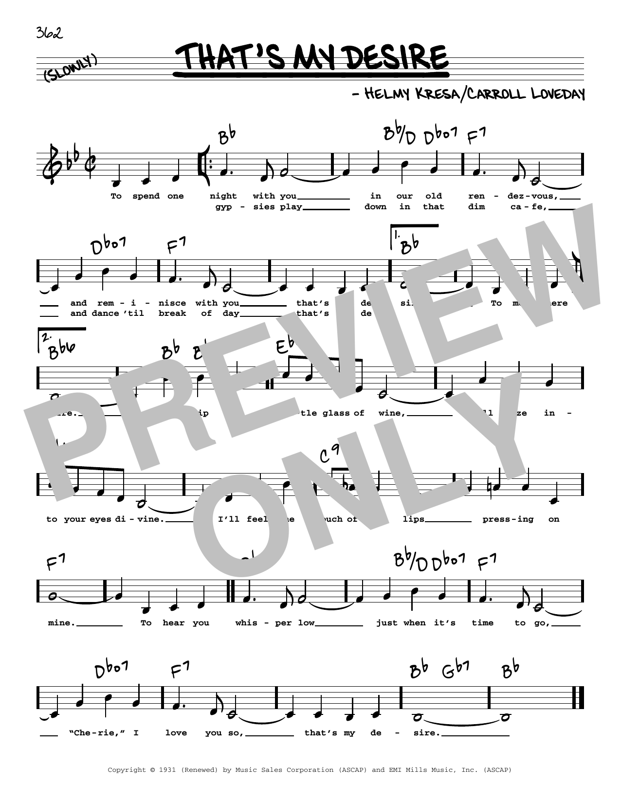 Download Carroll Loveday That's My Desire (Low Voice) Sheet Music