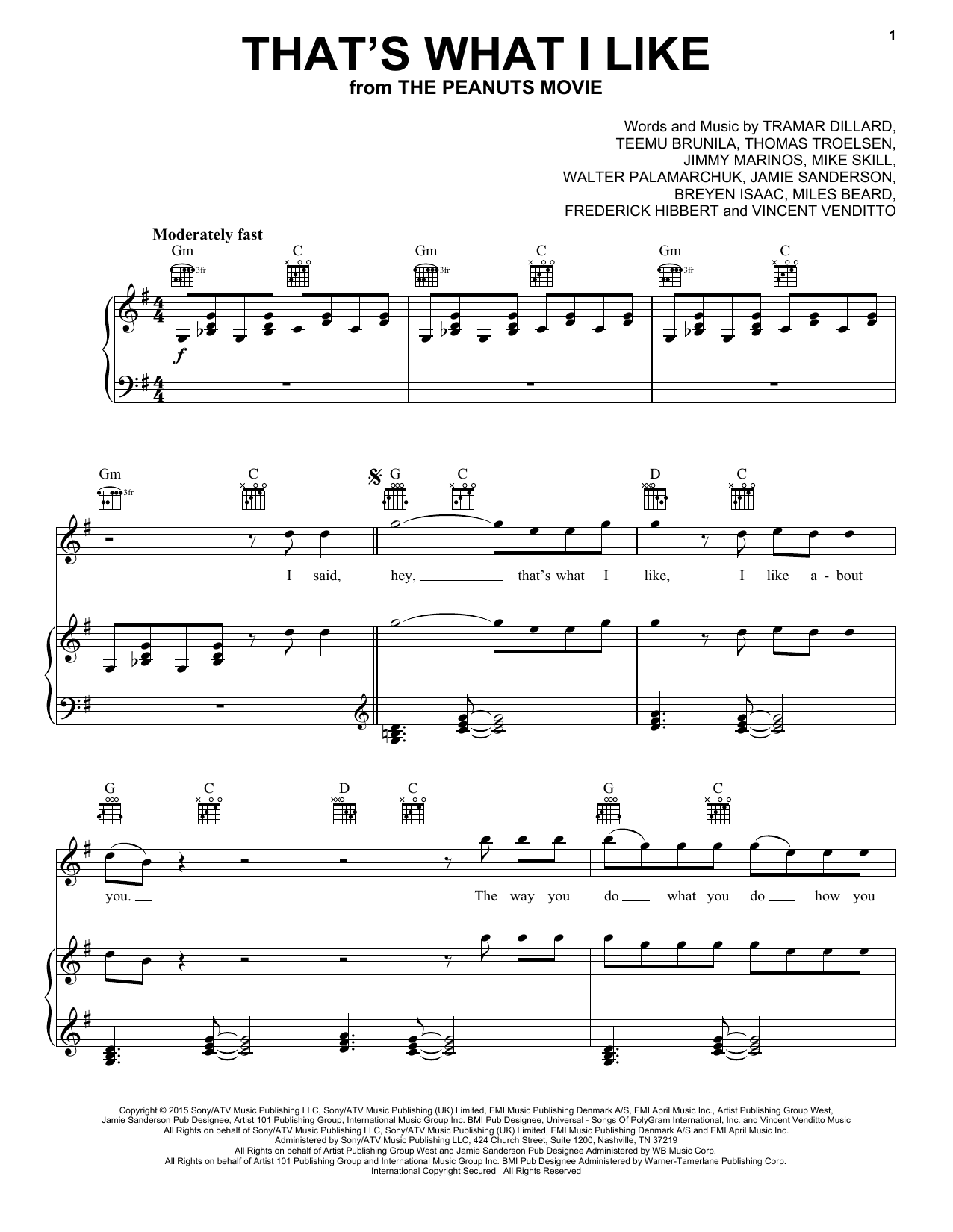 Download Flo Rida That's What I Like Sheet Music