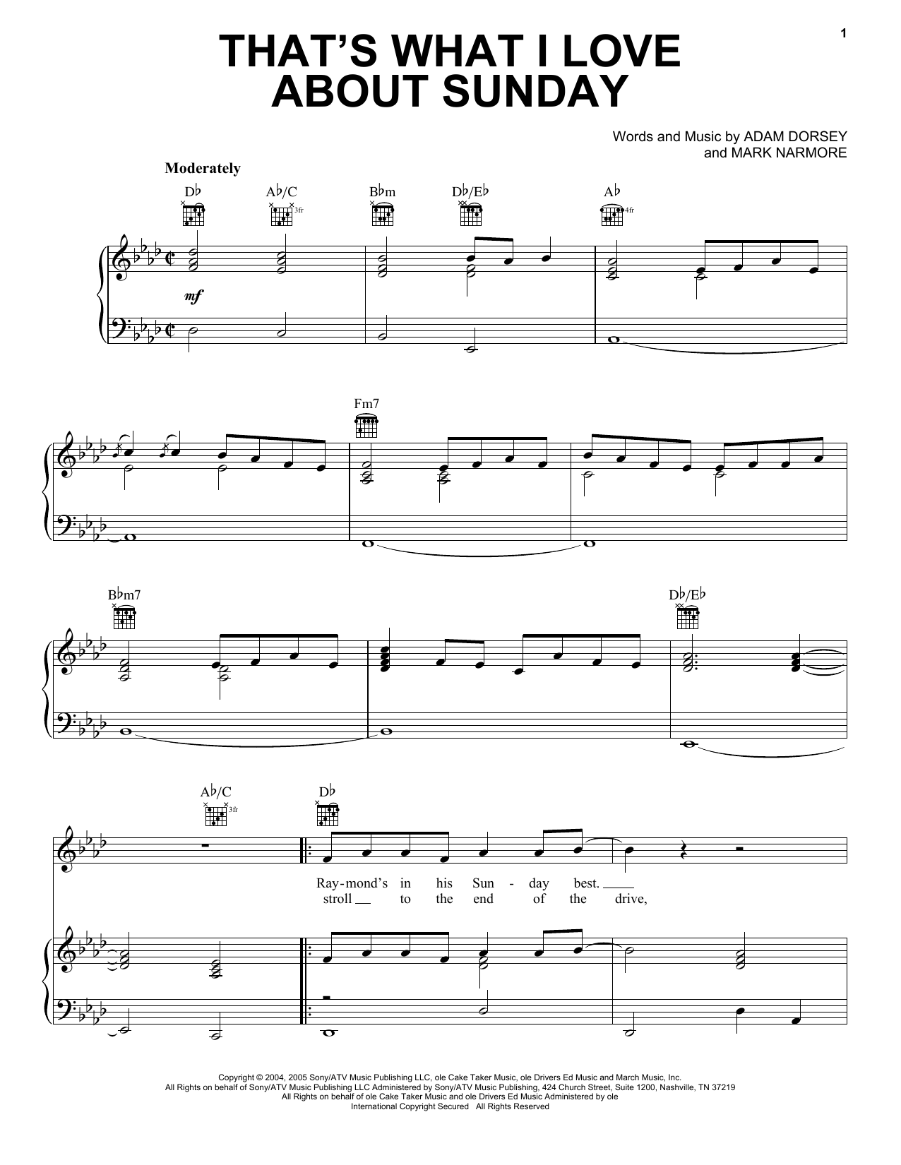 Download Craig Morgan That's What I Love About Sunday Sheet Music