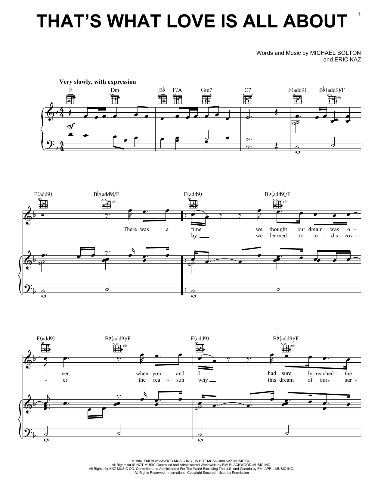 Download Various That's What Love Is All About Sheet Music
