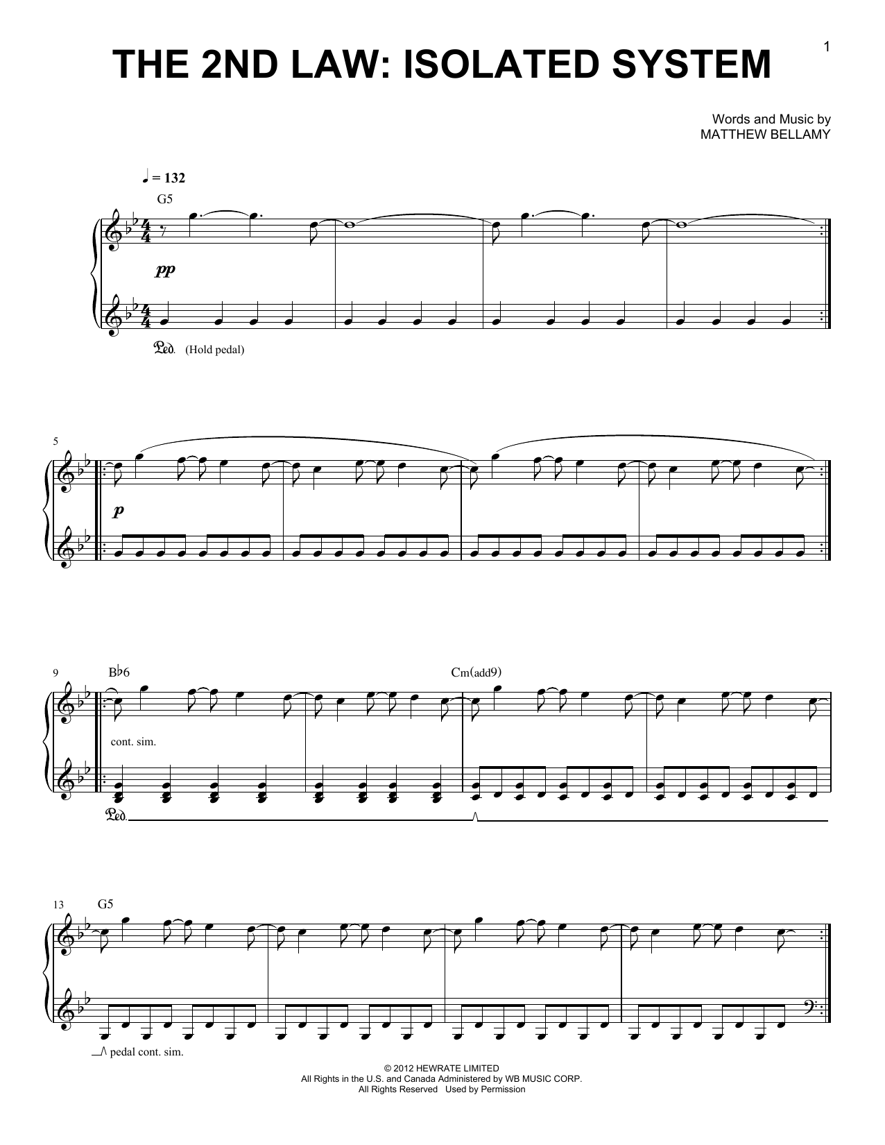 Download Muse The 2nd Law: Isolated System Sheet Music