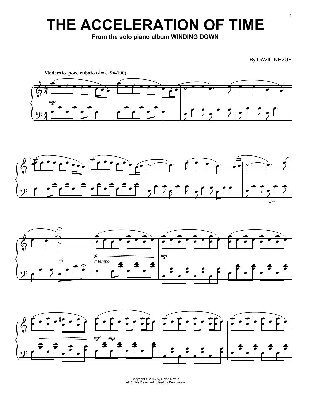 Download David Nevue The Acceleration Of Time Sheet Music