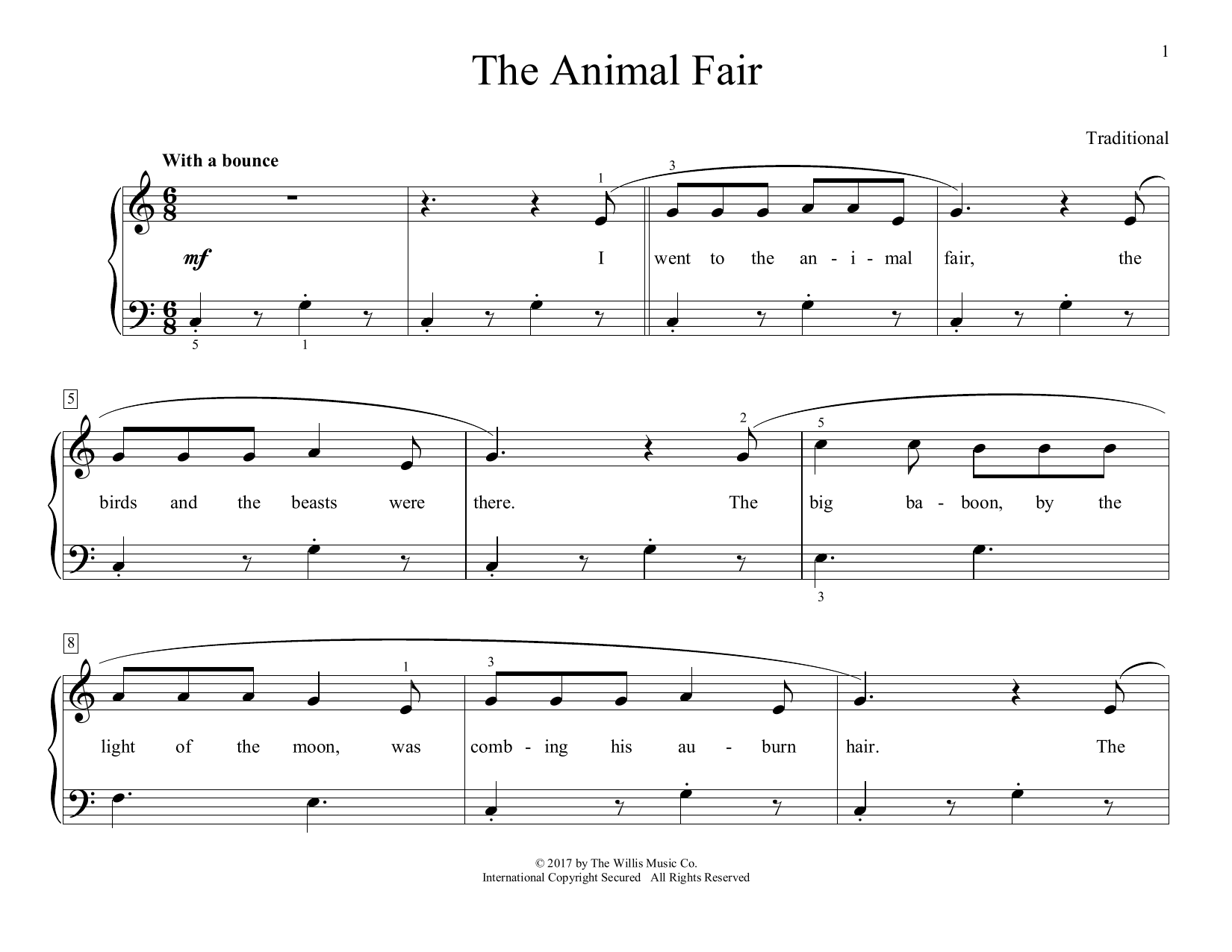 Download Traditional The Animal Fair (arr. Christopher Husse Sheet Music