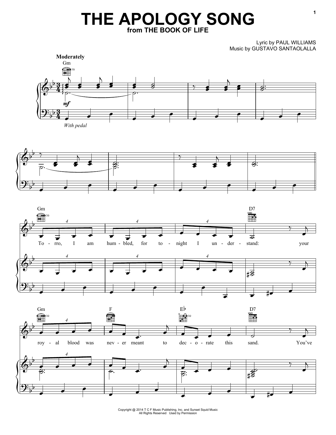 Download Gustavo Santaolalla The Apology Song Sheet Music