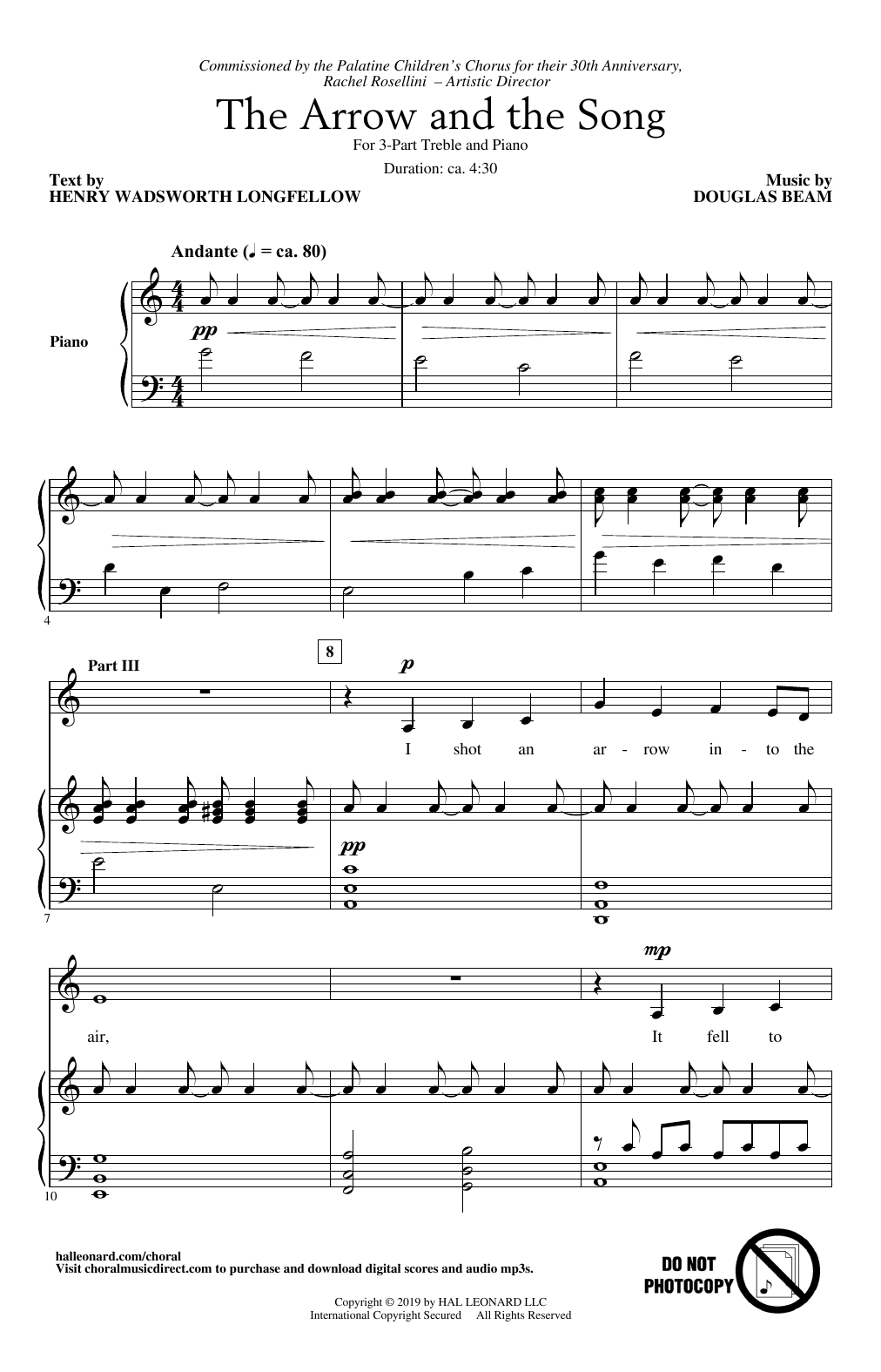 Download Henry Wadsworth Longfellow and Dougl The Arrow And The Song Sheet Music