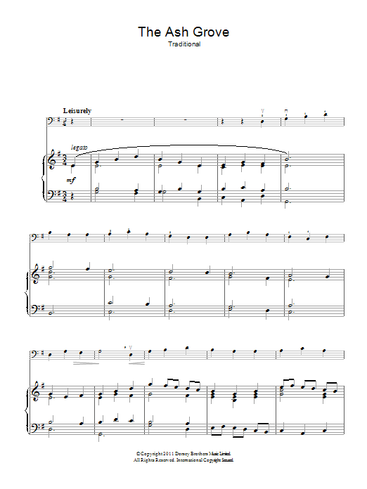 Download Traditional The Ash Grove Sheet Music