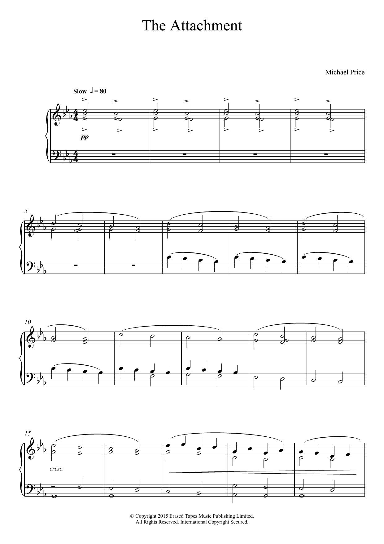 Download Michael Price The Attachment Sheet Music