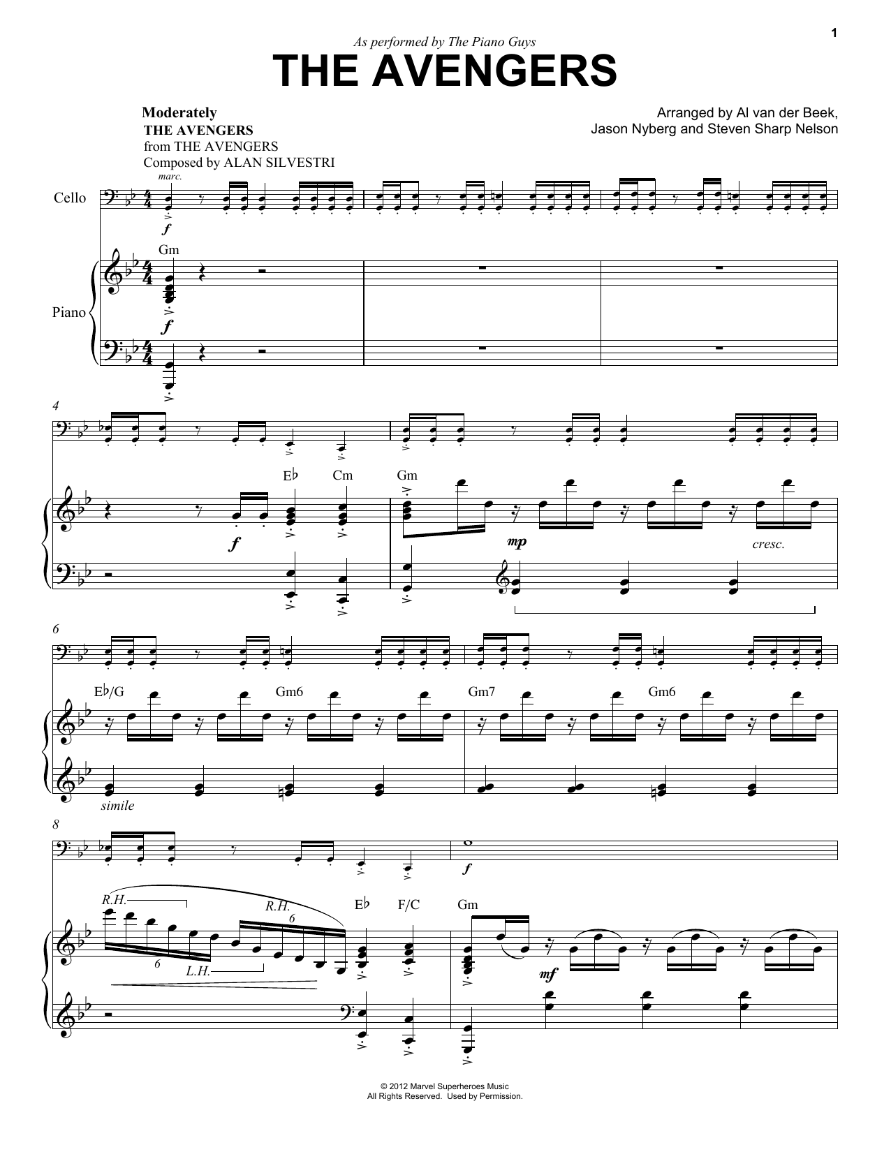 Download The Piano Guys The Avengers Sheet Music