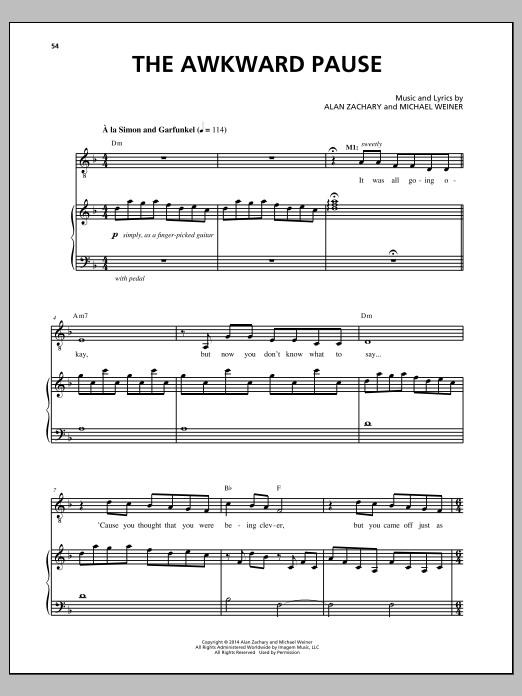 Download Michael Weiner The Awkward Pause Sheet Music
