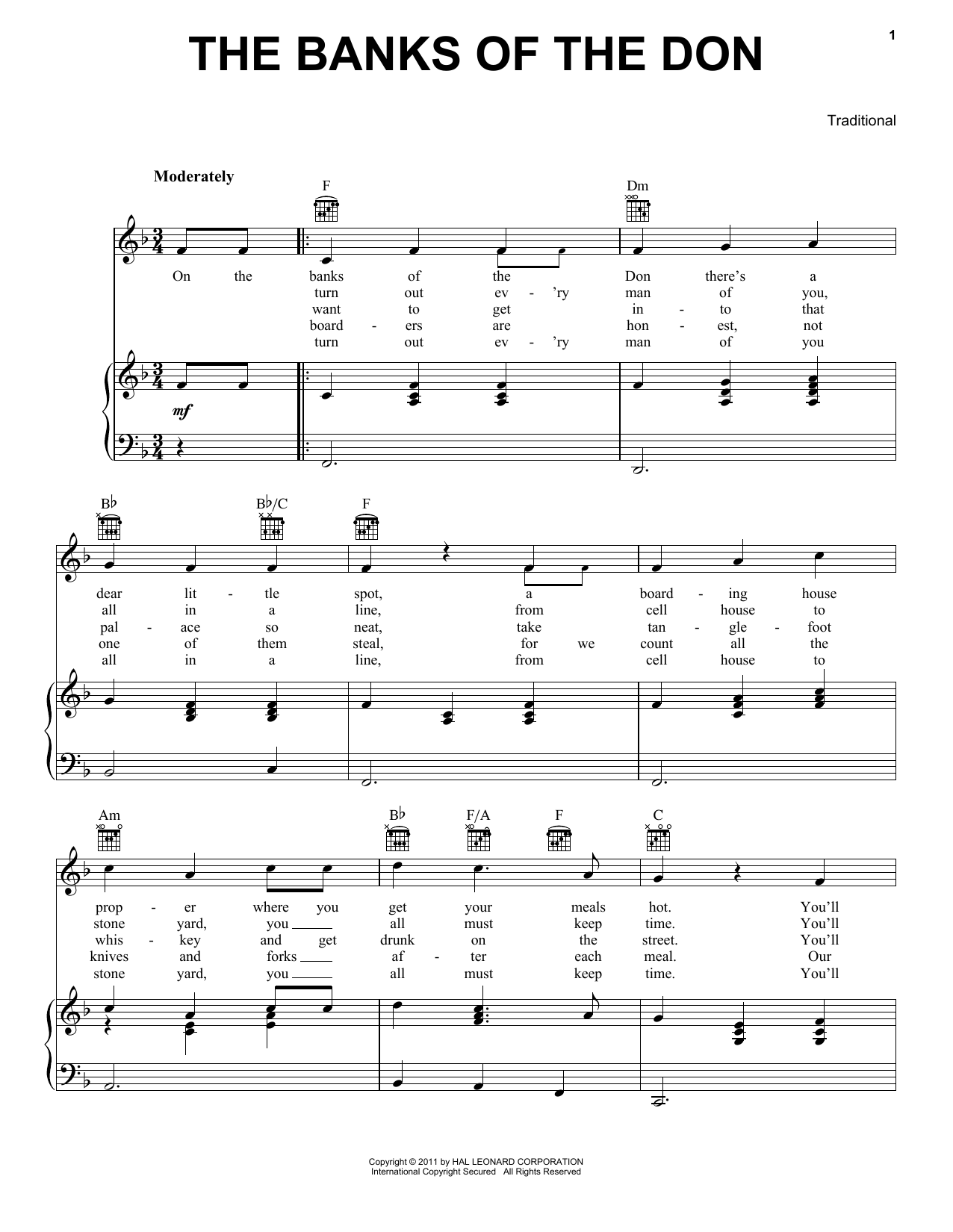 Download Traditional The Banks Of The Don Sheet Music