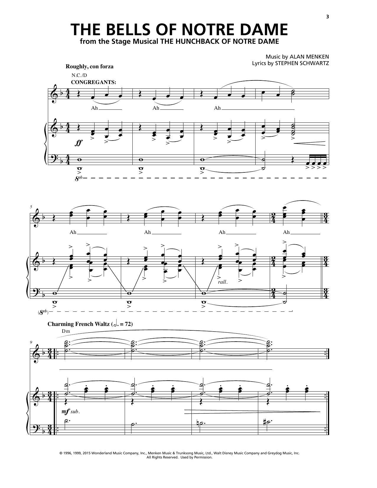 Download Alan Menken The Bells Of Notre Dame Sheet Music