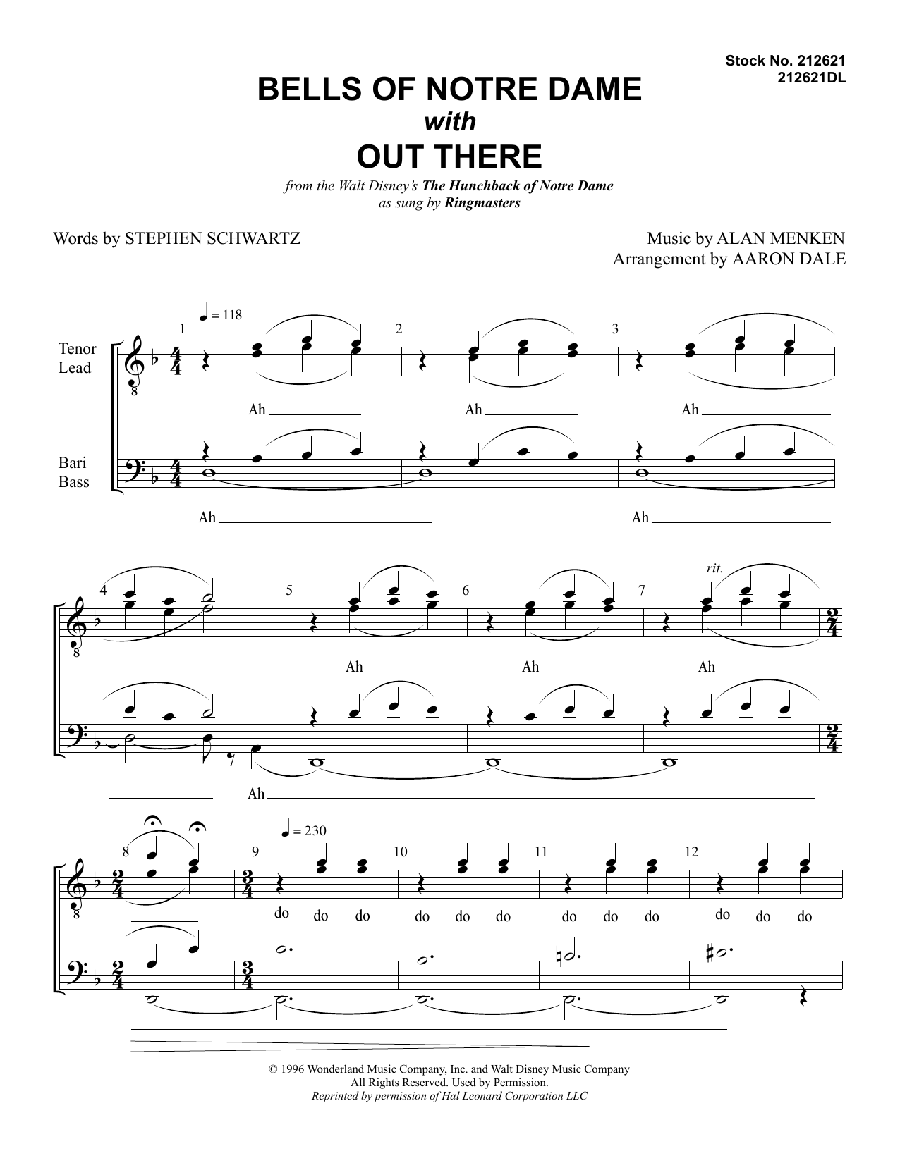 Download Alan Menken & Stephen Schwartz The Bells Of Notre Dame (with Out There Sheet Music