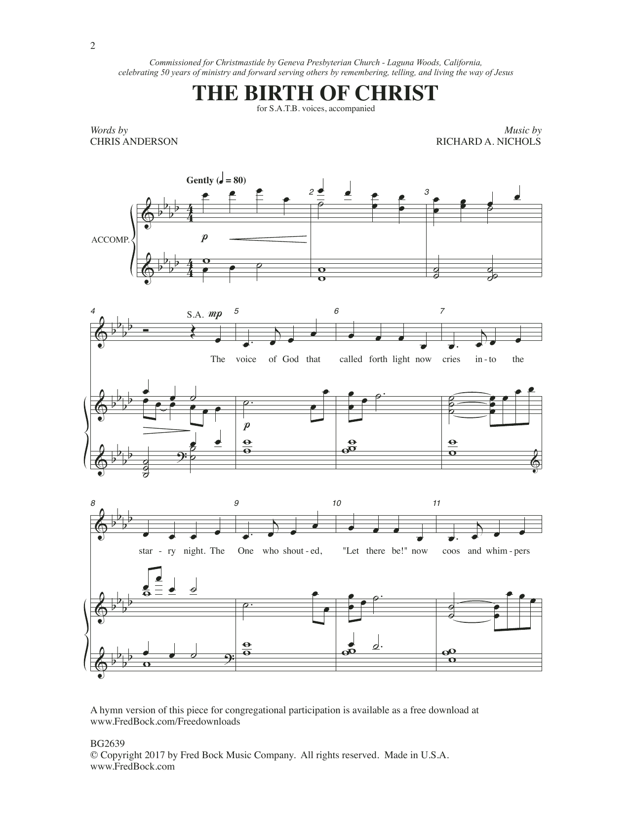Download Charles McCartha The Birth of Christ Sheet Music