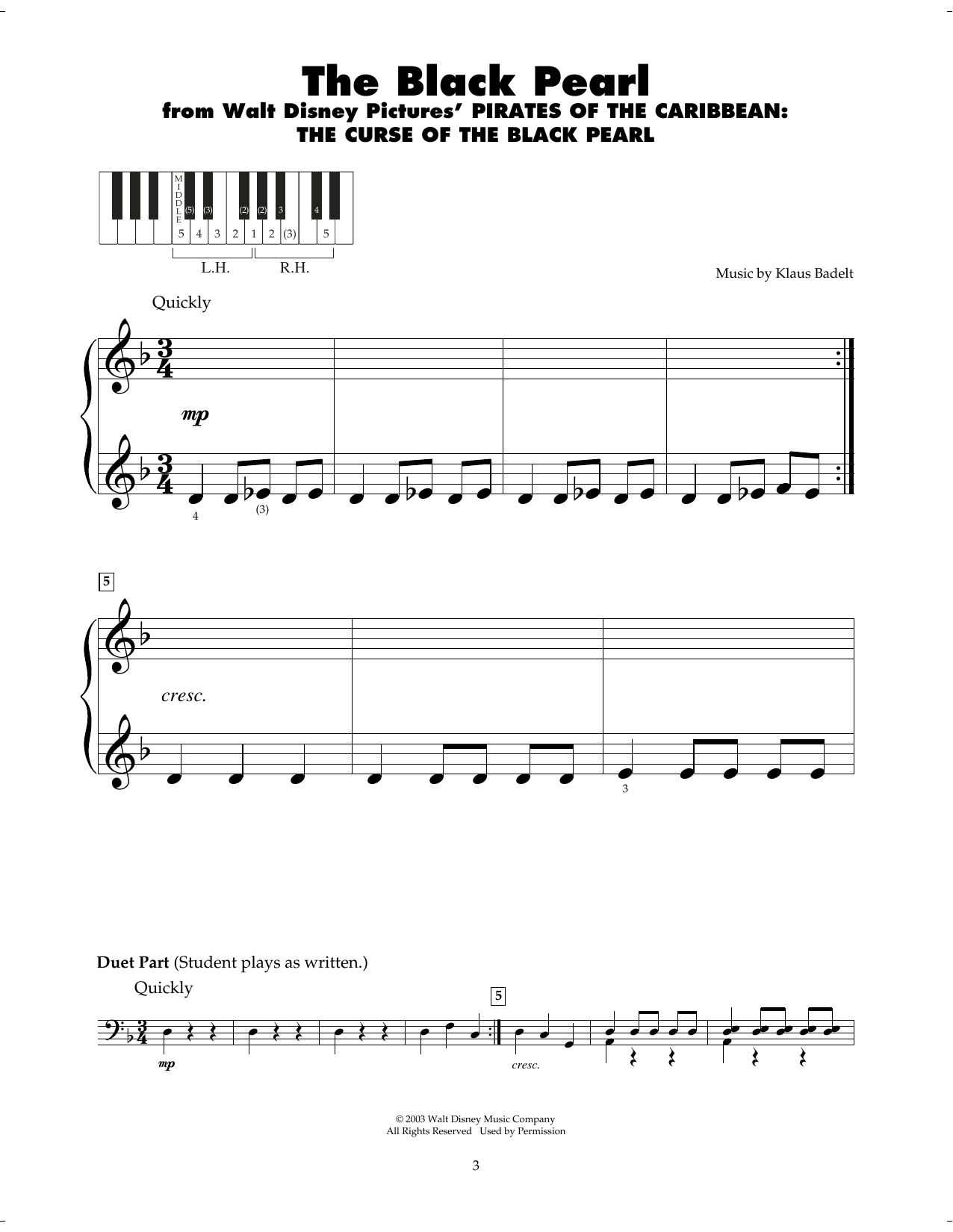 Download Klaus Badelt The Black Pearl (from Pirates Of The Ca Sheet Music