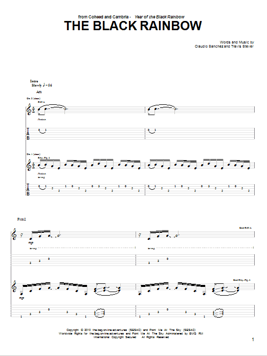 Download Coheed And Cambria The Black Rainbow Sheet Music