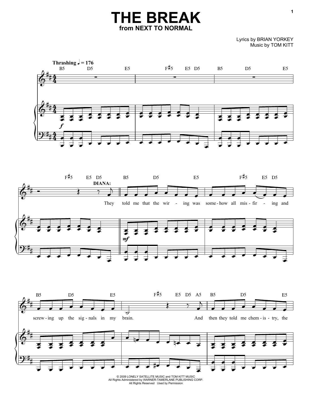 Download Alice Ripley The Break (from Next to Normal) Sheet Music