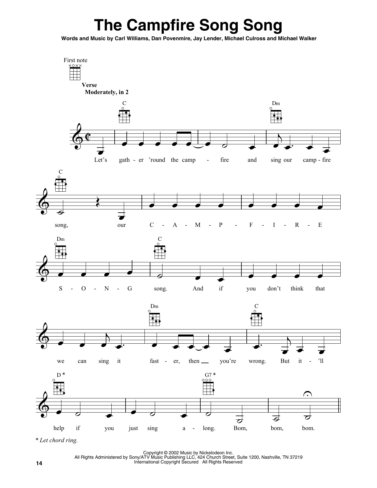 Download Carl Williams The Campfire Song Song Sheet Music