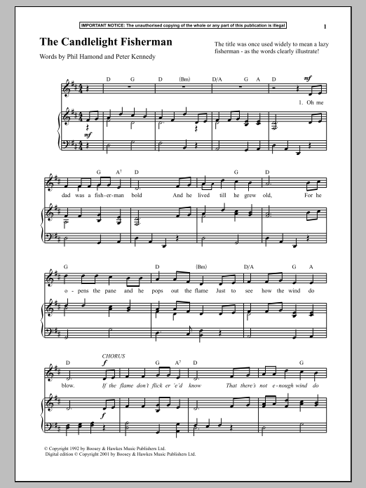 Download Anonymous The Candlelight Fisherman Sheet Music