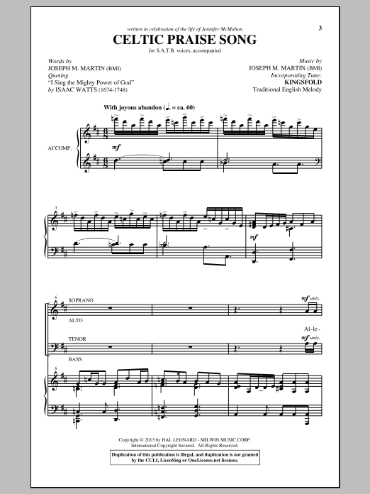 Download Joseph M. Martin The Celtic Choir Sheet Music