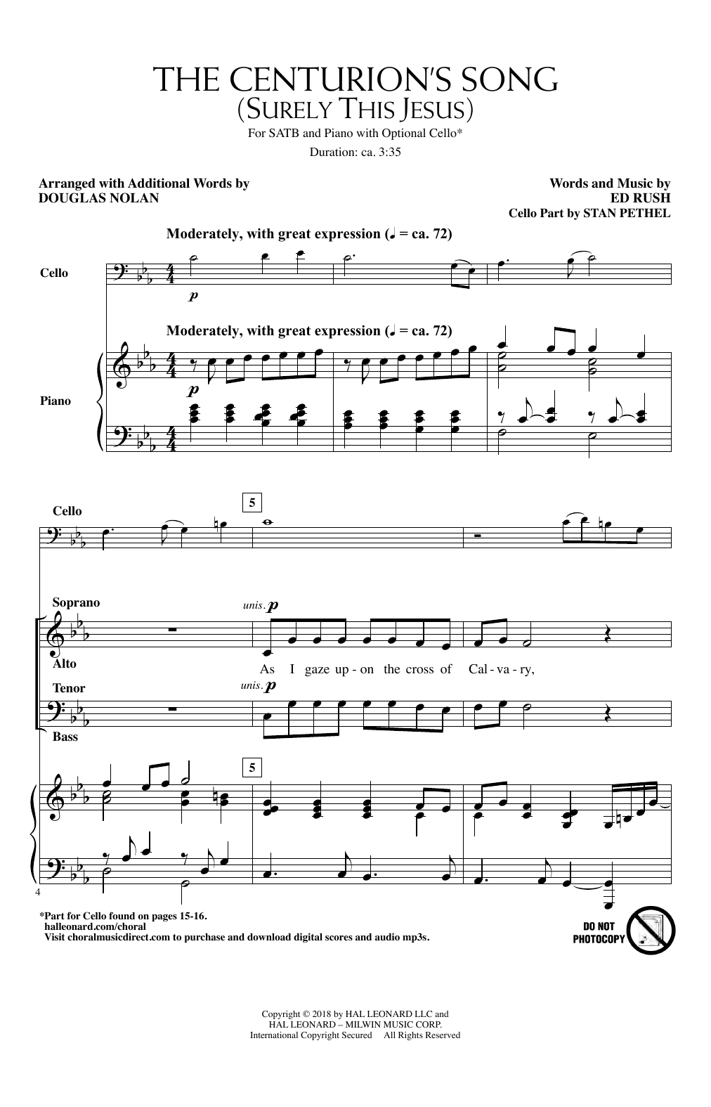 Download Ed Rush The Centurion's Song (Surely This Jesus Sheet Music