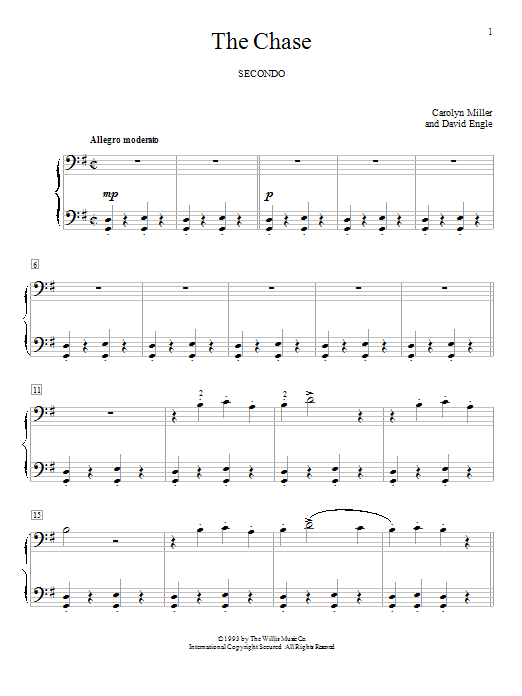 Download Carolyn Miller The Chase Sheet Music