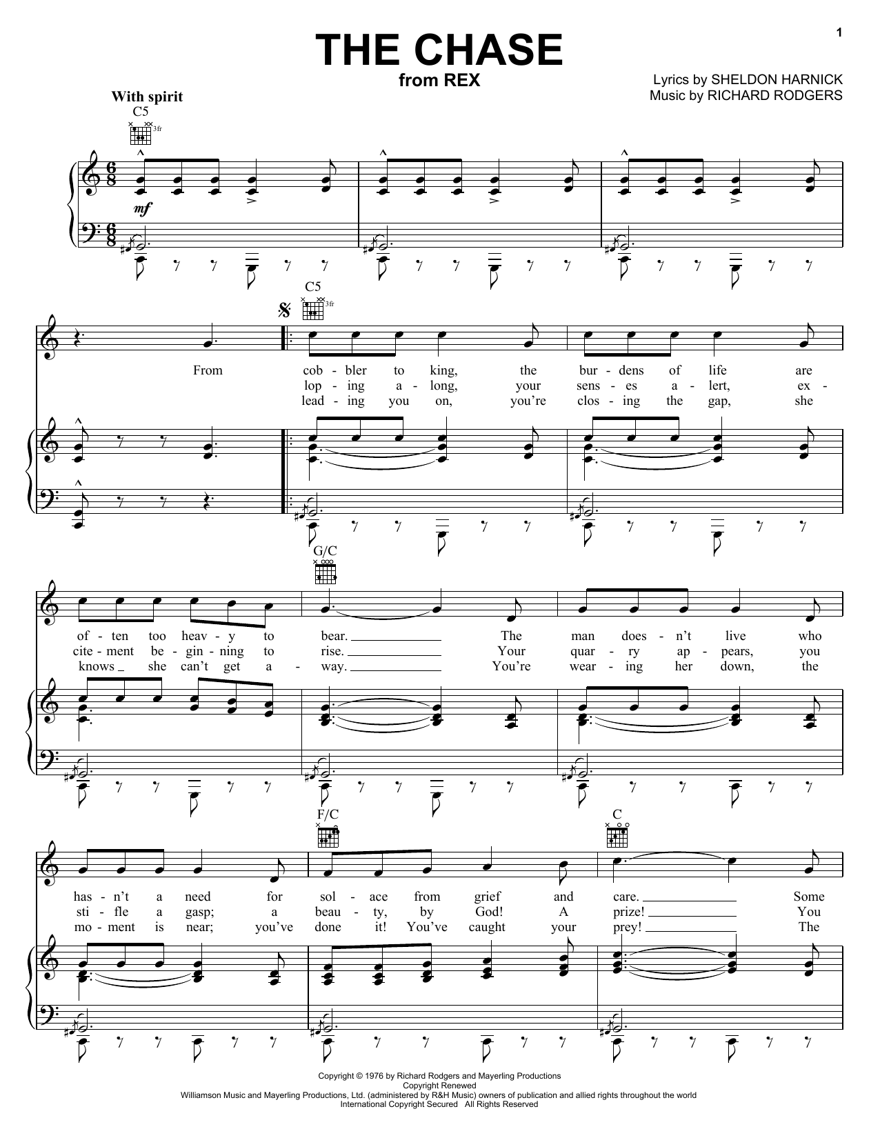 Download Richard Rodgers The Chase Sheet Music
