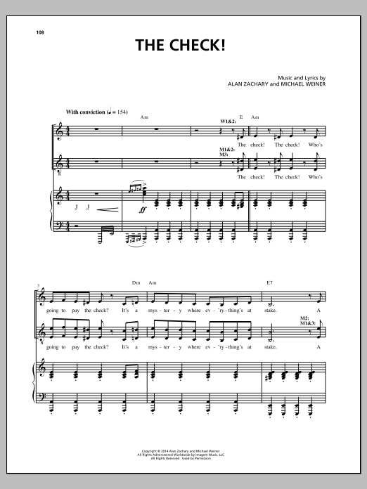 Download Michael Weiner The Check! Sheet Music