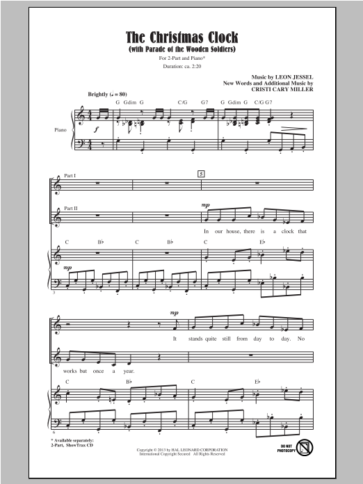 Download Leon Jessel The Christmas Clock (with Parade Of The Sheet Music