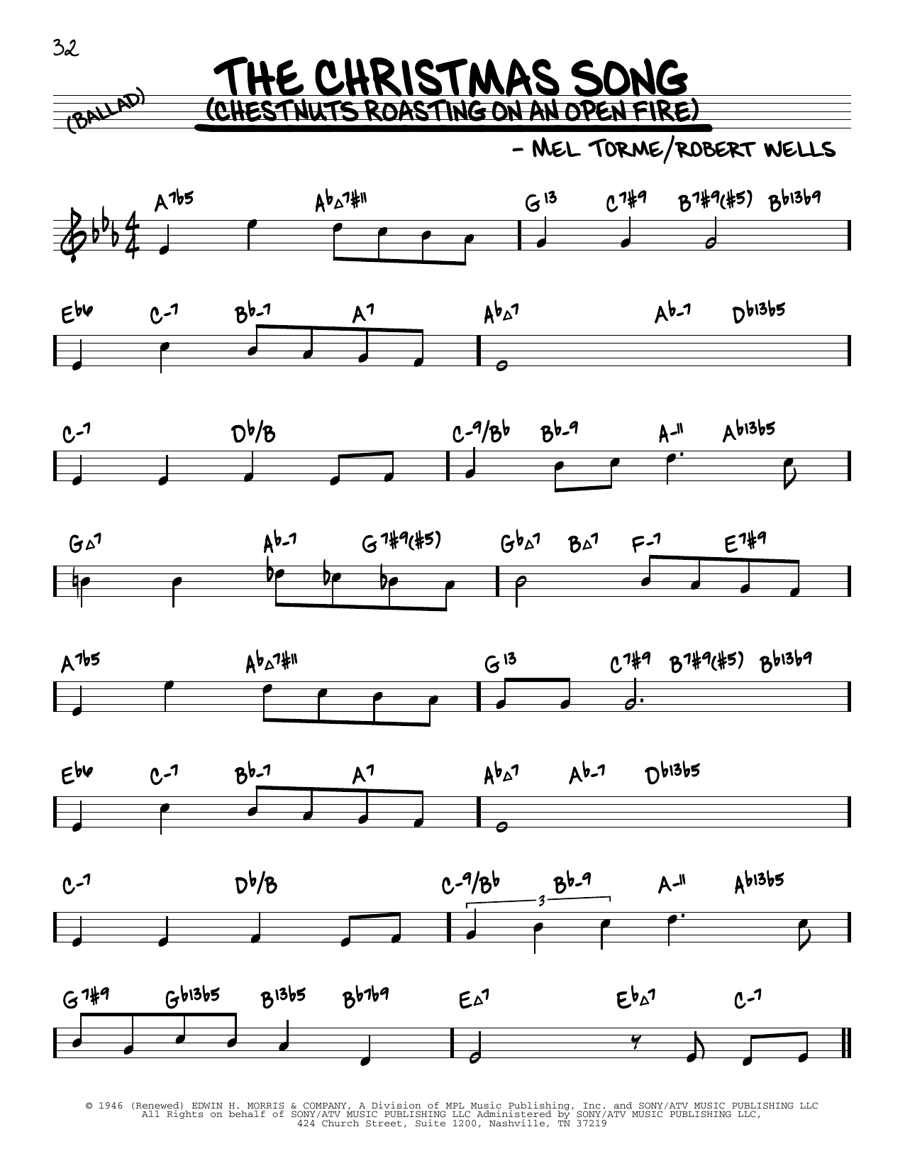 Download Nat King Cole The Christmas Song (Chestnuts Roasting Sheet Music