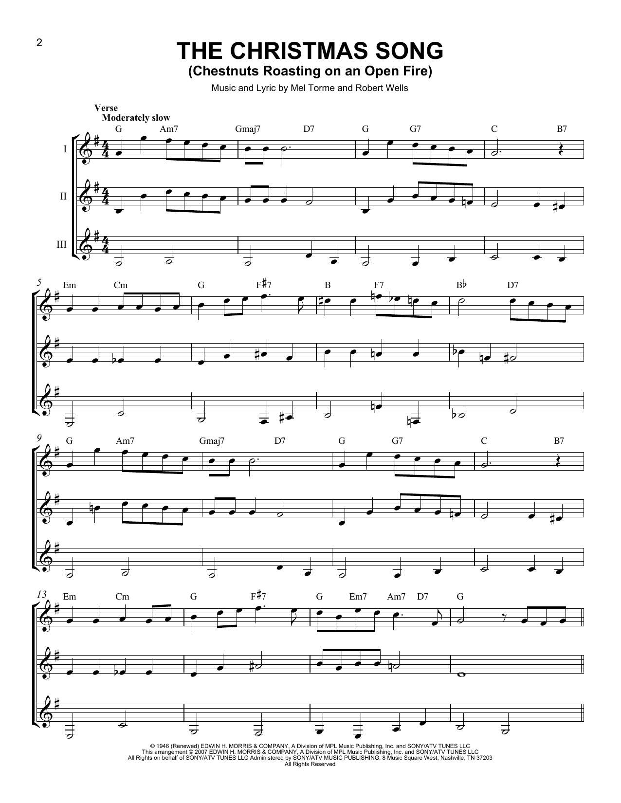 Download J Arnold The Christmas Song (Chestnuts Roasting Sheet Music