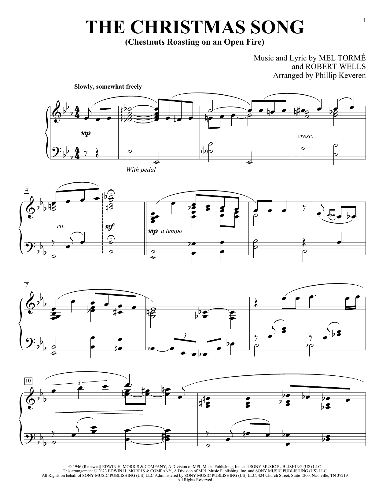 Download Mel Tormé The Christmas Song (Chestnuts Roasting Sheet Music