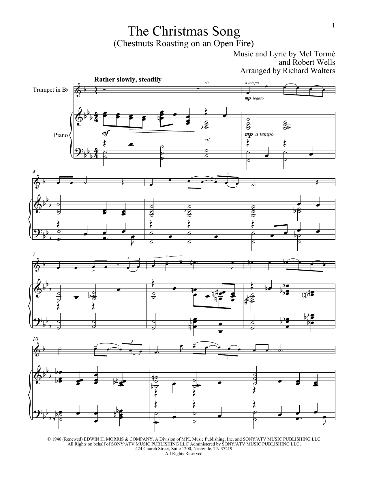 Download Mel Torme The Christmas Song (Chestnuts Roasting Sheet Music