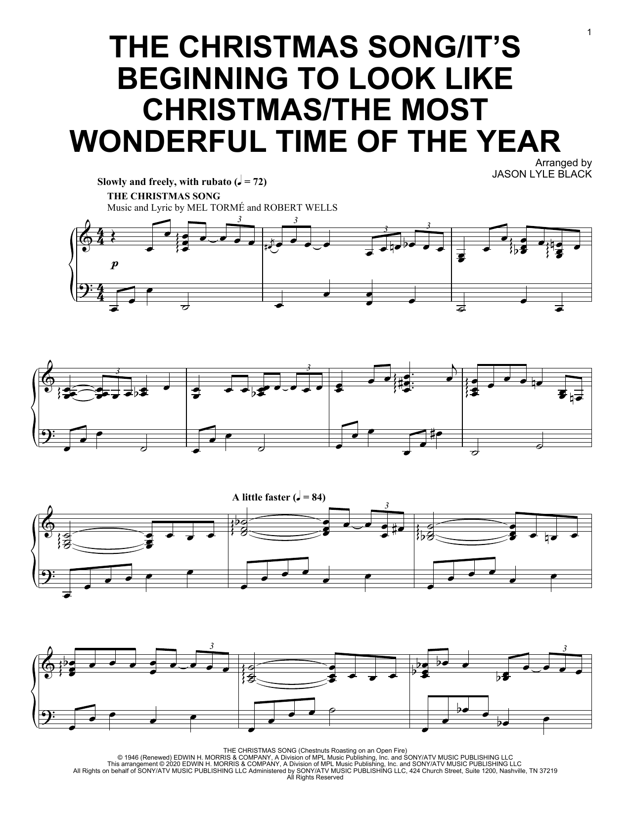 Download Jason Lyle Black The Christmas Song/It's Beginning To Lo Sheet Music