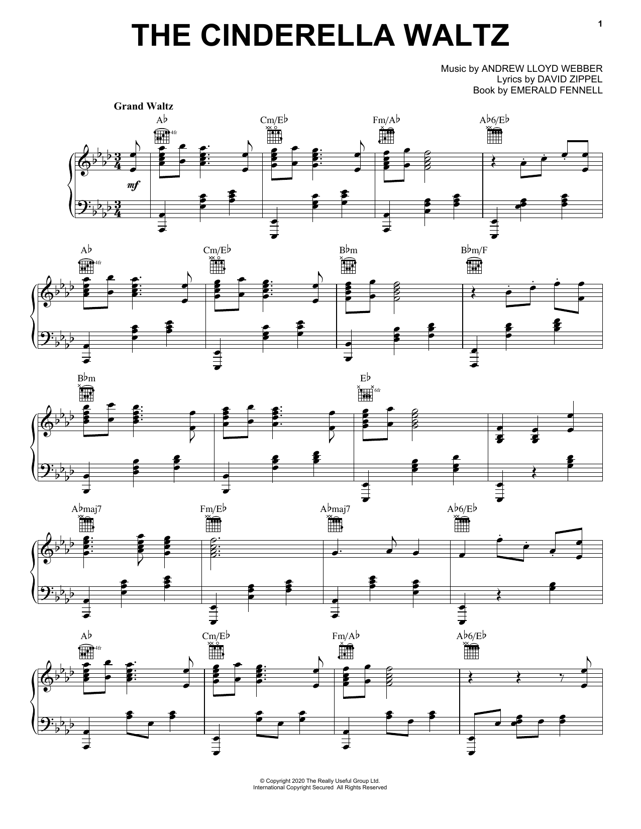 Download Andrew Lloyd Webber The Cinderella Waltz (from Andrew Lloyd Sheet Music
