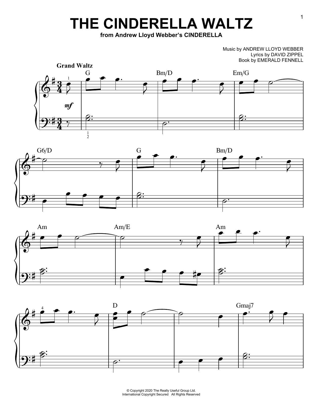 Download Andrew Lloyd Webber The Cinderella Waltz (from Andrew Lloyd Sheet Music