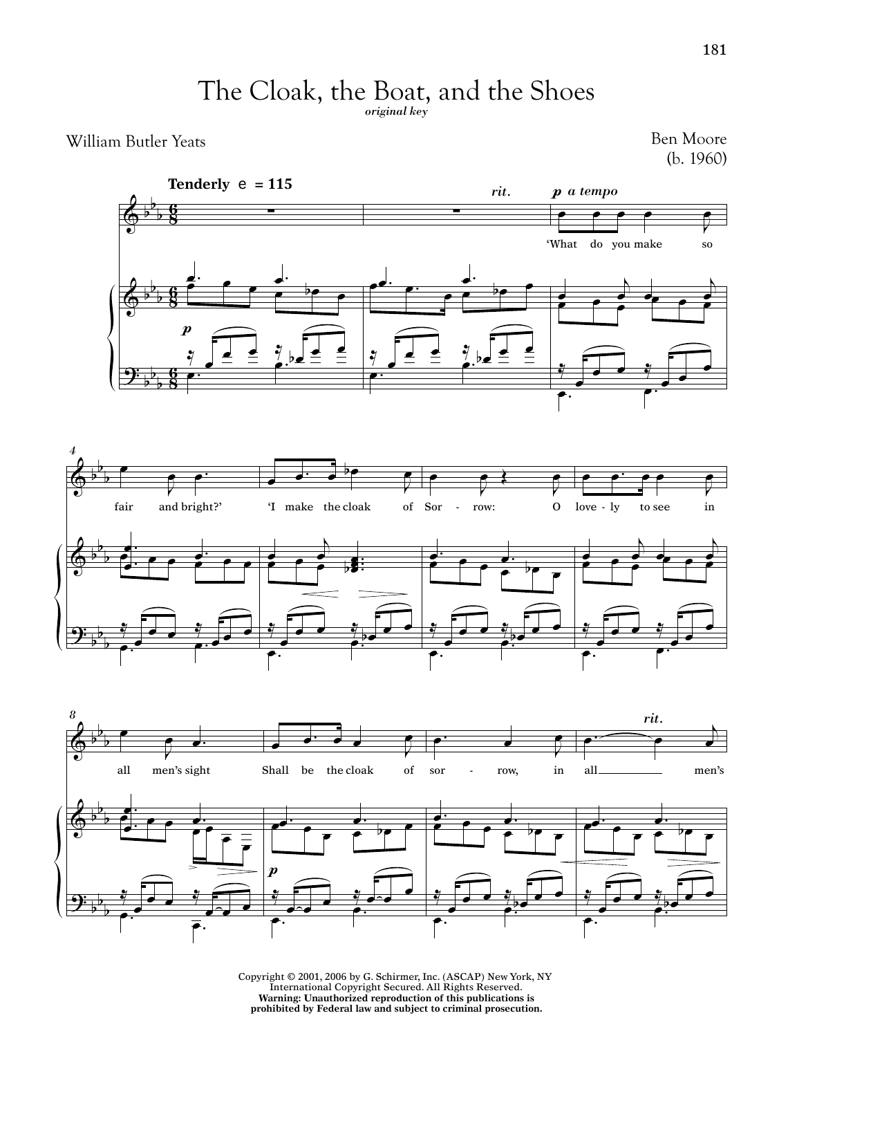 Download Ben Moore The Cloak, The Boat, And The Shoes Sheet Music