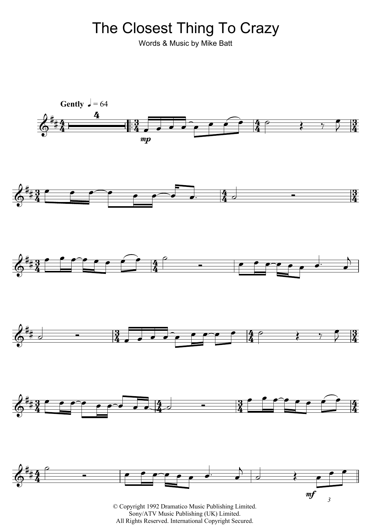 Download Katie Melua The Closest Thing To Crazy Sheet Music