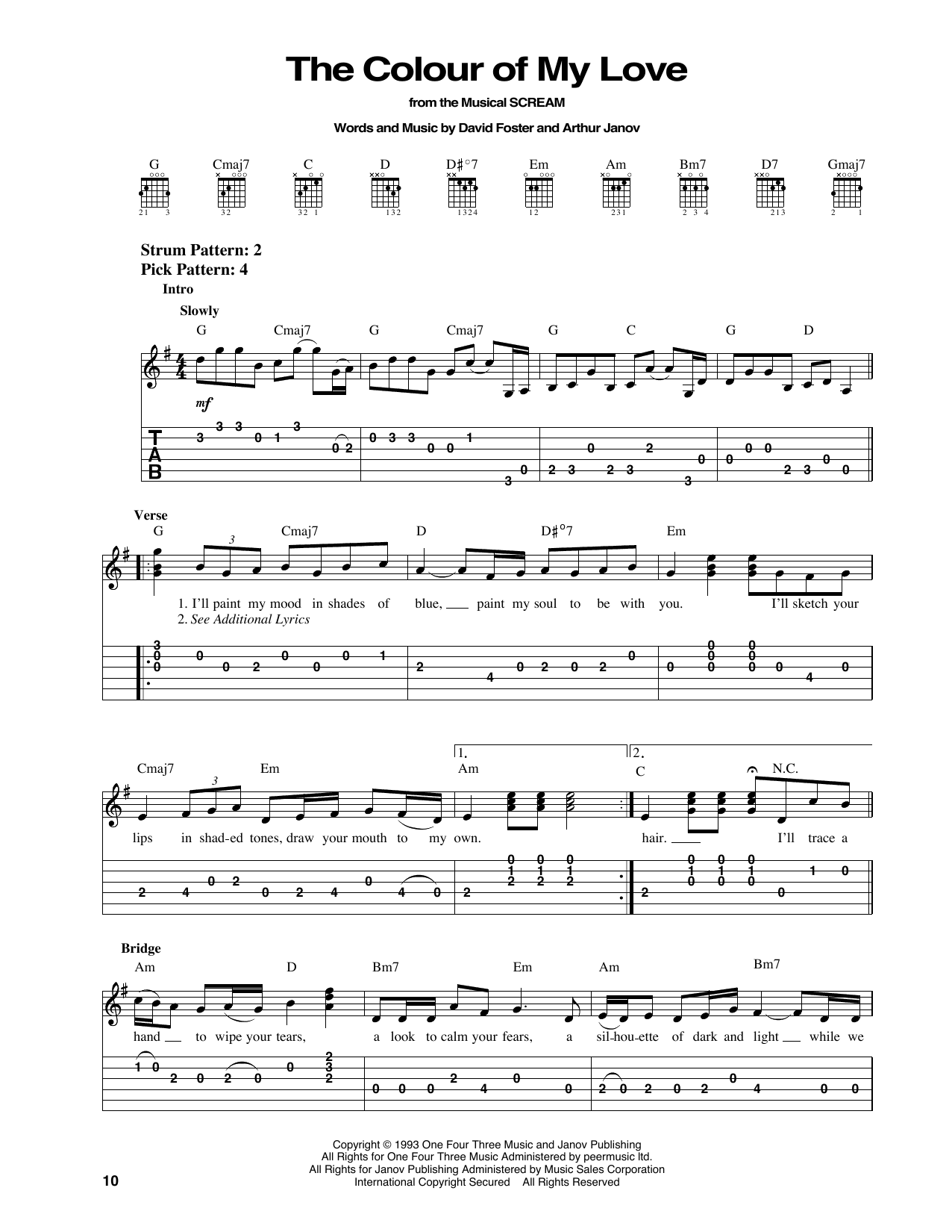 Download Celine Dion The Colour Of My Love Sheet Music