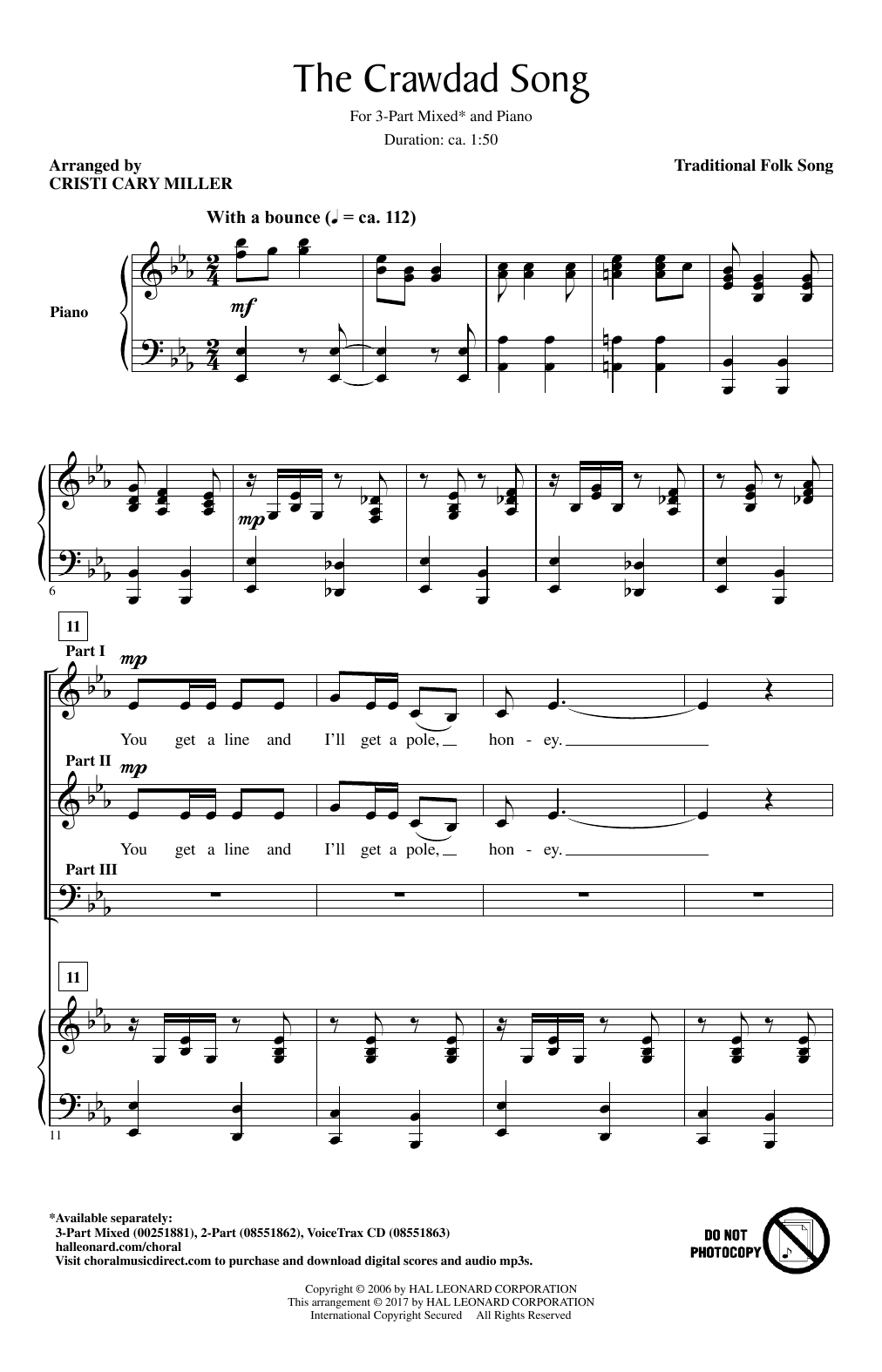 Download Cristi Cary Miller The Crawdad Song Sheet Music