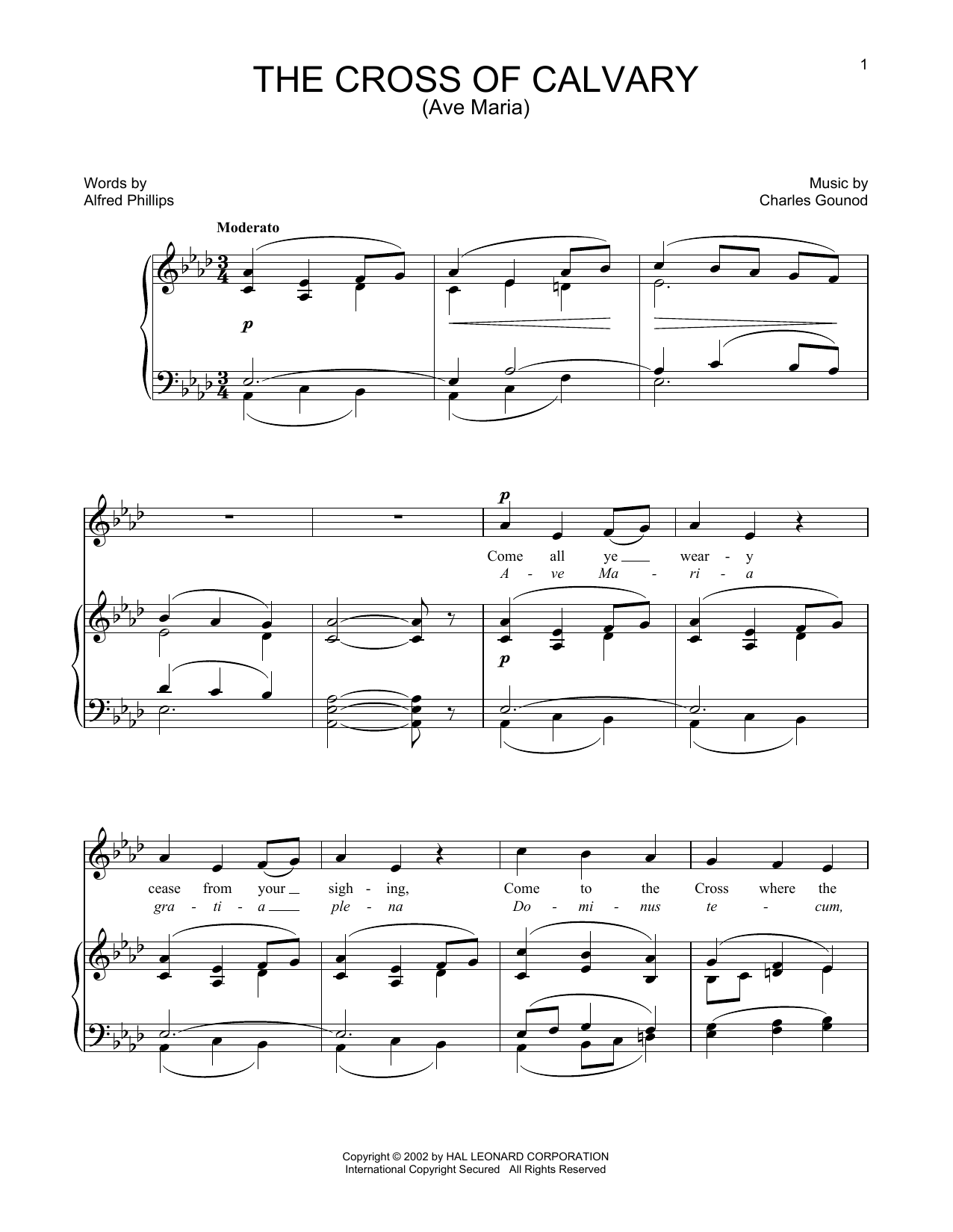 Download Charles Gounod The Cross Of Calvary Sheet Music