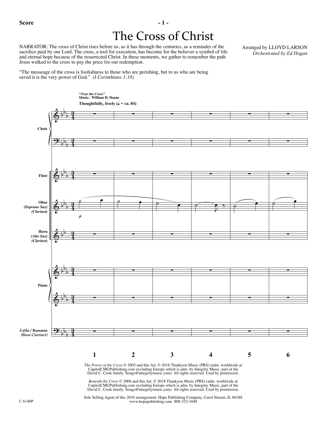 Download Ed Hogan The Cross Of Christ - Full Score Sheet Music