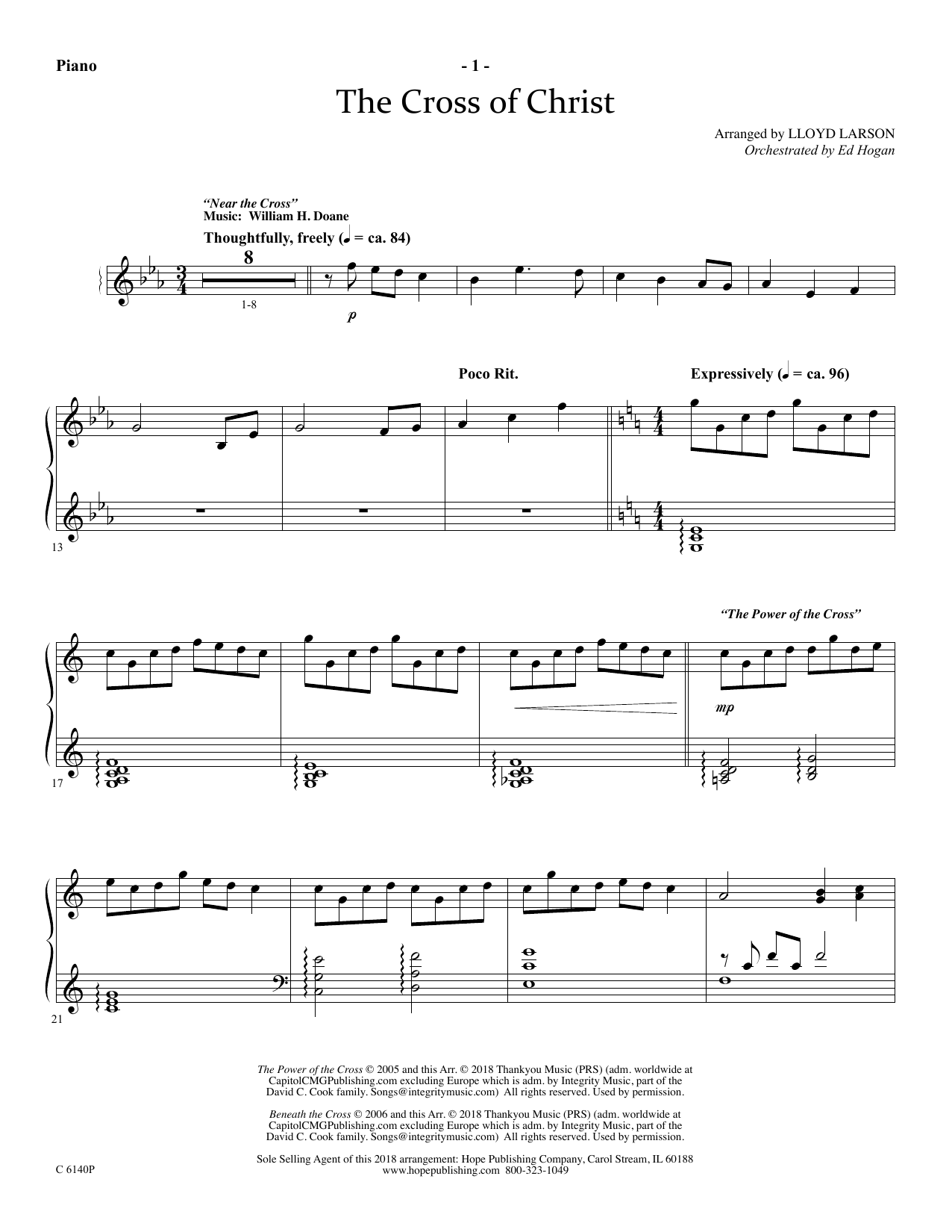 Download Ed Hogan The Cross Of Christ - Piano Sheet Music