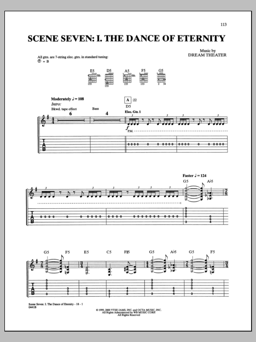 Download Dream Theater The Dance Of Eternity Sheet Music