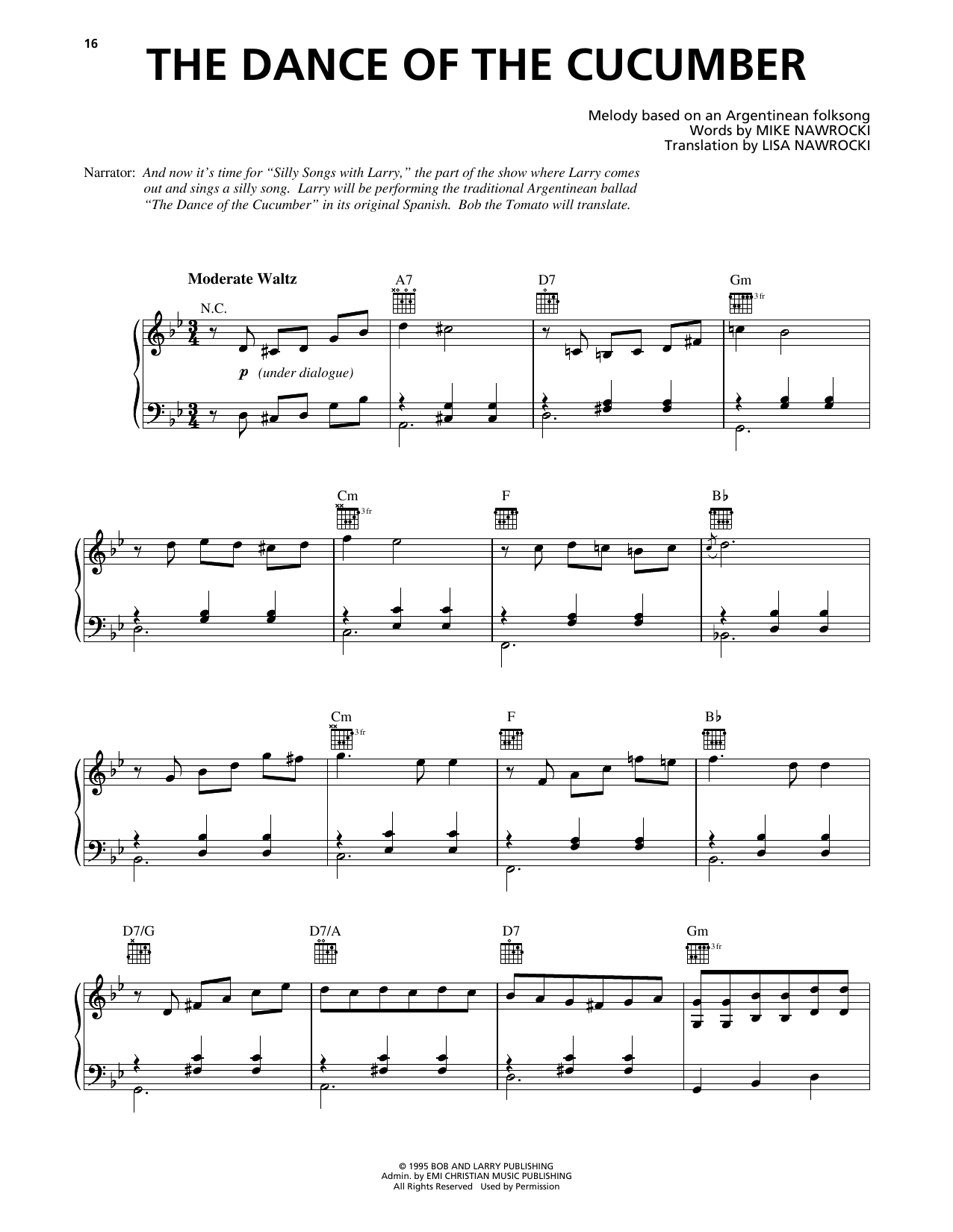 Download Mike Nawrocki The Dance Of The Cucumber (from VeggieT Sheet Music