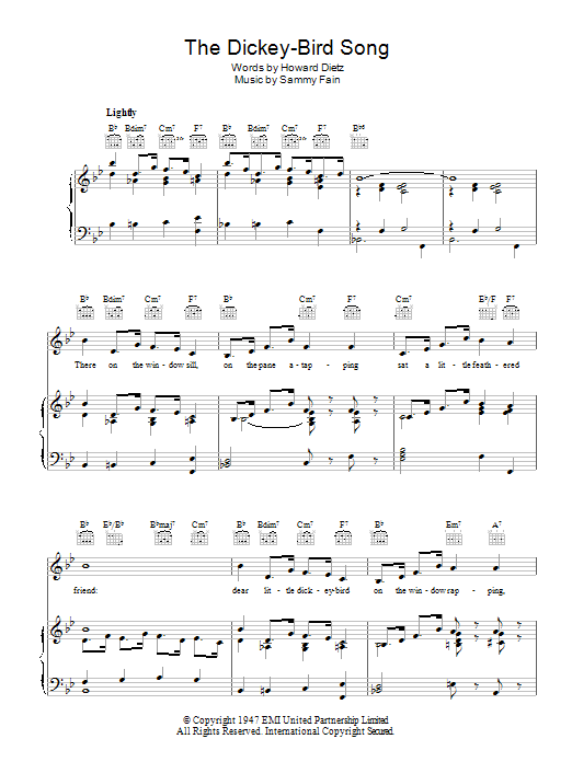 Download Freddy Martin The Dickey-Bird Song Sheet Music