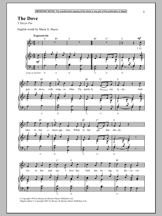 Download Anonymous The Dove Sheet Music