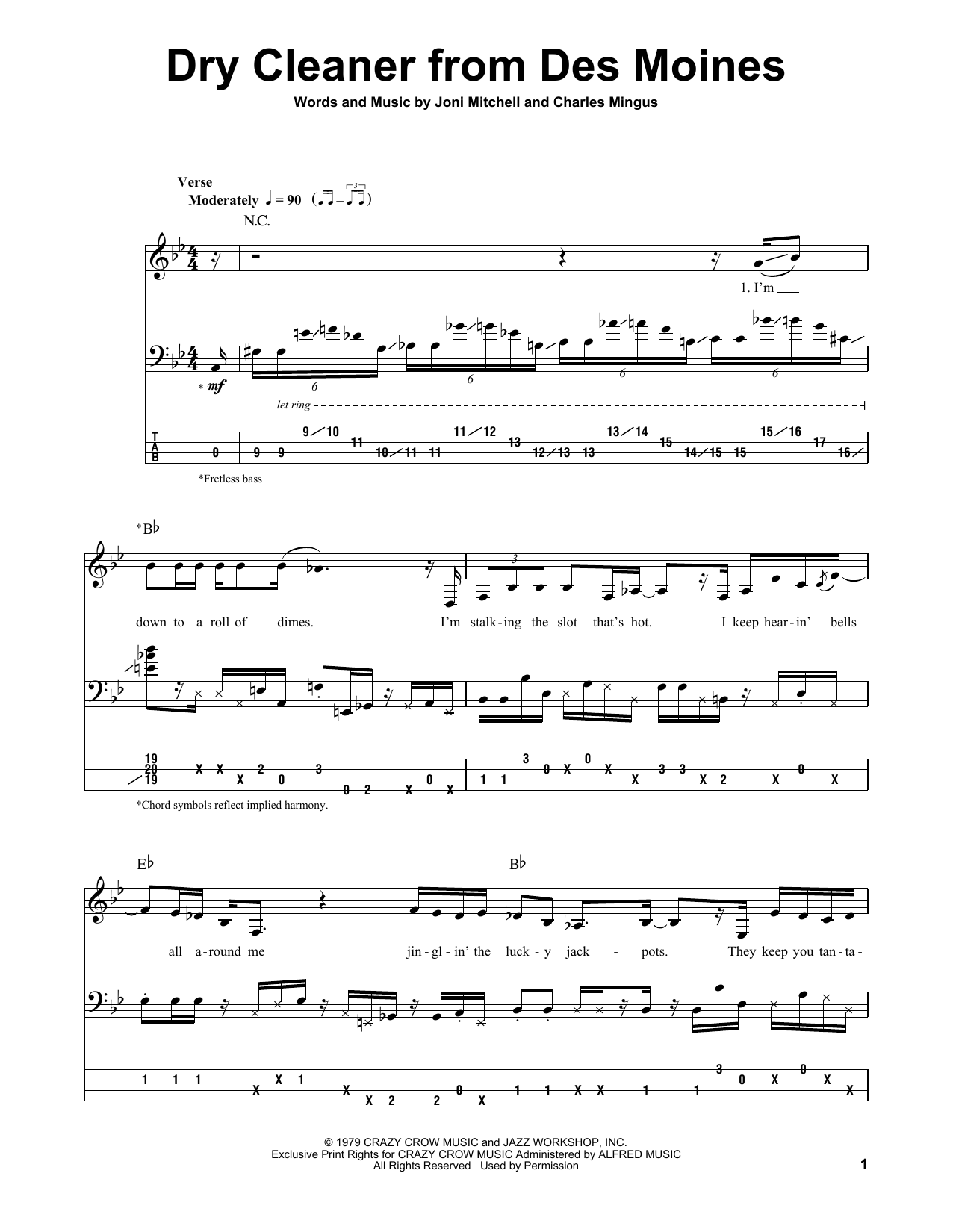 Download Jaco Pastorius The Dry Cleaner From Des Moines Sheet Music