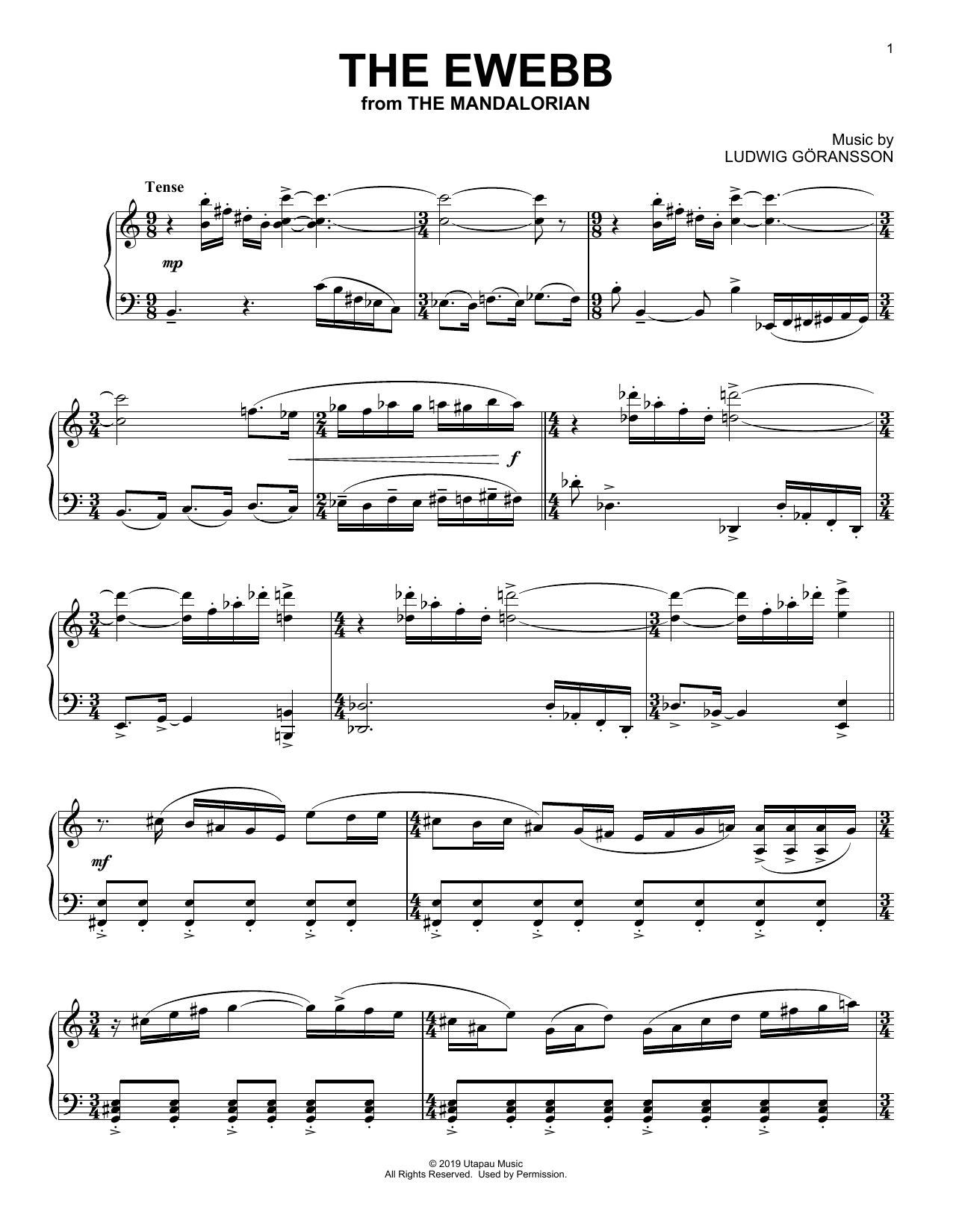 Download Ludwig Goransson The Ewebb (from Star Wars: The Mandalor Sheet Music