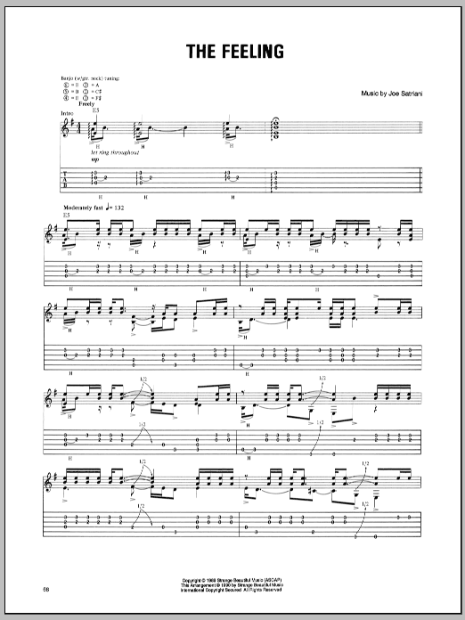 Download Joe Satriani The Feeling Sheet Music